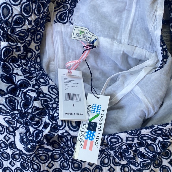 NWT Vineyard Vines Kentucky Derby Eyelet Maxi Dress - Picture 4 of 7